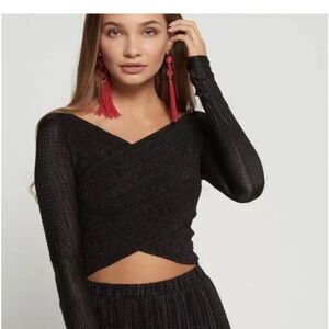 Show Me Your MuMu Black Ribbed Crop Top